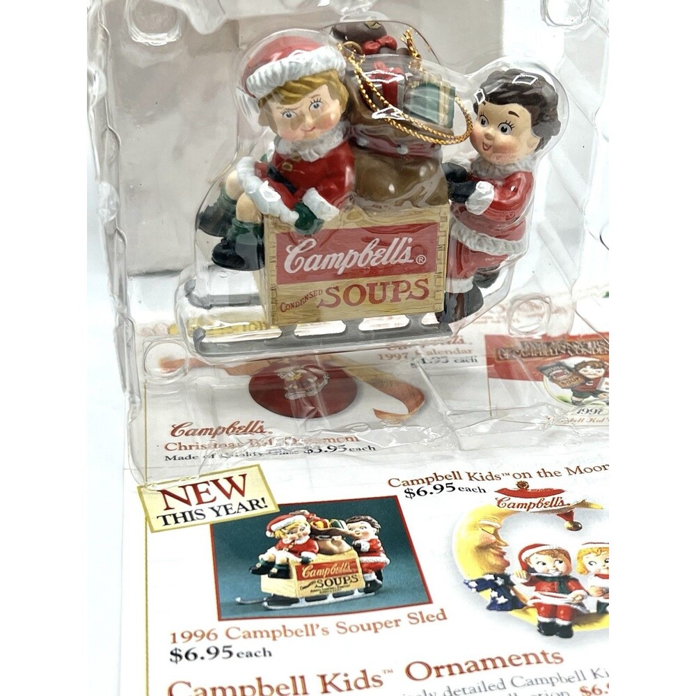 Vintage 1996 Campbells Kids Ornament-On the Sleigh great collectible NEW